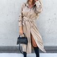 thumbnail image 2 of Robe Maxi Décontractée pour Femme à Manches Longues, Robe Élégante à Volants, Col en V, Tenue de Vacances, 2 of 9