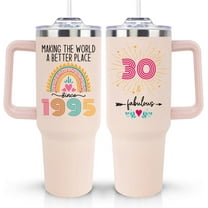 30th Birthday Gifts for Women Her, Unique Cool 1995 30 th Birthday Gift for Woman Turning 30 Year Old Wife Daughter Auntie Sisters Teacher Friend and Fabulous Coffee Mug 40oz Tumbler Cup