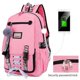 thumbnail image 5 of Mochila con cerradura, mochila para estudiantes de secundaria, mochila informal para hombres y mujeres, mochila con carga USB, antirrobo, con bloqueo de contraseña, mochila escolar, 5 of 6