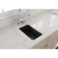 thumbnail image 4 of BOCCHI Sotto Undermount Fireclay 12 in. Single Bowl Kitchen Sink with Strainer in Matte Dark Gray, 4 of 6