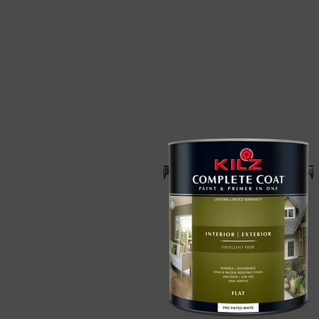 KILZ COMPLETE COAT Interior/Exterior Paint & Primer in One #RM210 Toasted (Best Black Exterior Wood Stain)