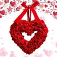 thumbnail image 4 of Valentine Decor Heart Wreath Red Rose Garland Wall Hanging Valentine's Day Decorations Valentine Decor Romantic Home Valentine Decor, 4 of 6