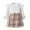 White, variant on Gaexia Ribbed Long Sleeve Top and Plaid Skirt Two Piece Set for Toddler and Little Girls Comfortable Outfits,White,4-5 Years