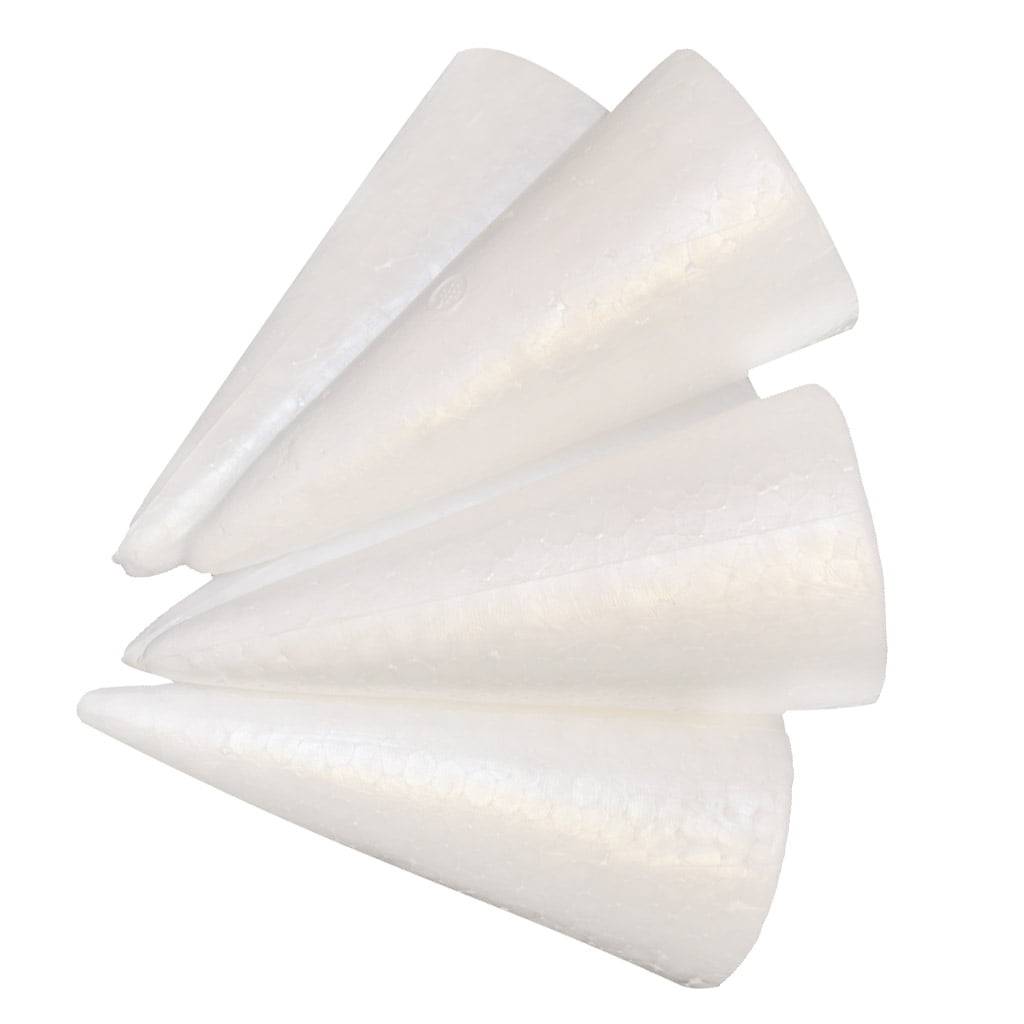 5Pack Craft Foam Cones Polystyrene Cone Shaped Foam, Foam Tree Cones
