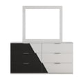 thumbnail image 5 of Camilla Queen 6 Pc Bedroom Set made with Engineered Wood in White & Black, 5 of 13