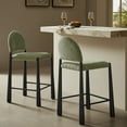 thumbnail image 2 of Counter Stool Chair, Green, Fabric, Metal, Bar Pub Cafe Bistro Dining Kitchen Hospitality Restaurant, Modern Contemporary, HB37838, 2 of 10