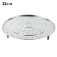 thumbnail image 1 of Plateau de Cuisson à la Vapeur en Acier Inoxydable, Grille, Plaque, Cuisson à la Vapeur, 3 Supports, Type Rond 18-30, 1 of 4