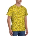 thumbnail image 2 of Bixox Men's Ducky Cartoon Animal Yellow Printed Short Sleeve Skinny Athletic T-Shirt, 2 of 6