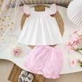 thumbnail image 4 of Tfken Outfits Sets For Child Girls Polka Dot Print Square Neck Cool 2025 Tank Shorts Flutter Sleeve Red Outfit Set Size 2-3 Years, 4 of 8