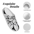 thumbnail image 5 of Fotbe Mandala Floral Line Art Pattern Women's Fuzzy Curly Fur Memory Foam Loafer Slippers Indoor Outdoor Slippers Winter Home Shoes-40/41, 5 of 7
