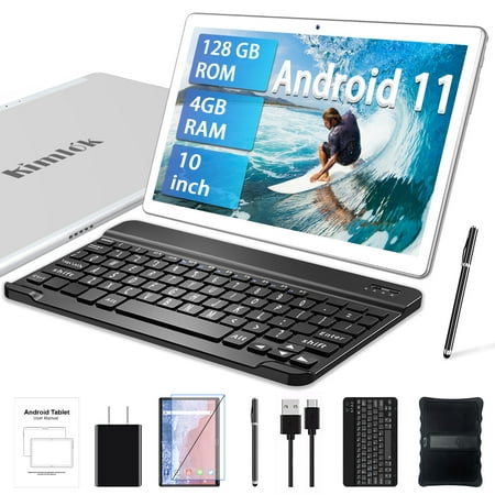 2 in 1 Tablet 10 inch, Android 11 Tablet with Keyboard,4GB+64GB ROM/1TB...