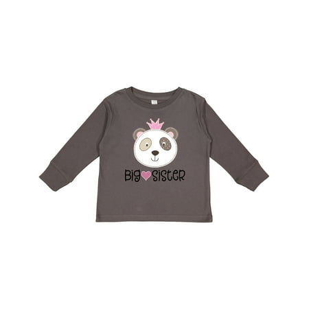 

Inktastic Big Sister Panda Gift Toddler Toddler Girl Long Sleeve T-Shirt