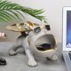 thumbnail image 5 of Arte De Bandeja De Mesa Bulldog Animal Figurilla Artesanal Resina Regalo de inauguración de la casa para amigos (Gris), 5 of 8