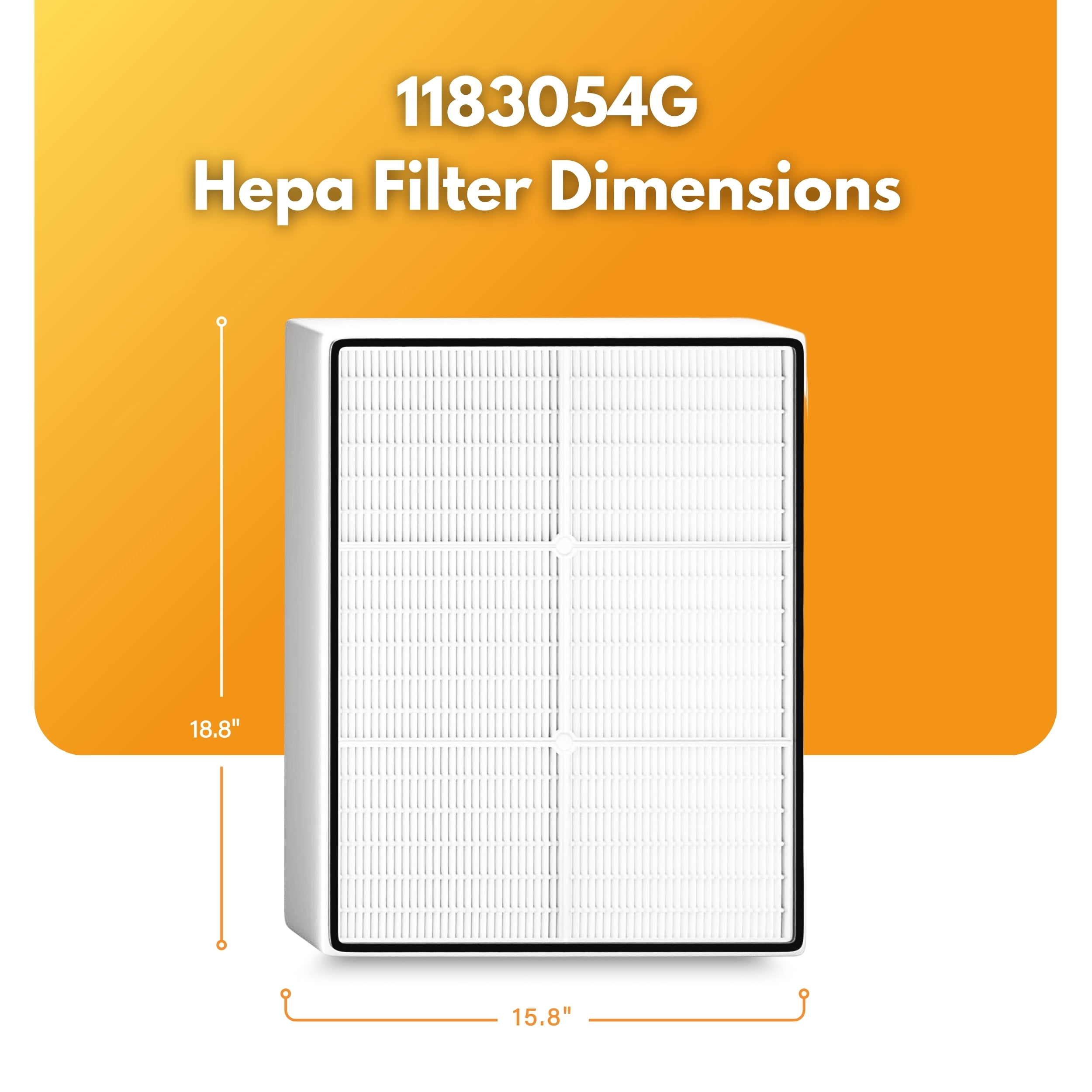 Filter-Monster True HEPA Compatible with Whirlpool 1183054K filter Filter compatible with Whirlpool models AP51030K, AP51030KB, AP45030K, APR45130L, WP500 series and WP1000 series Air Purifiers
