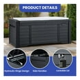 thumbnail image 2 of JTAOT Outdoor Storage Box 120 Gallon Deck Waterproof Lockable Bench Patio Cushion Seat, 2 of 8