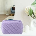 thumbnail image 3 of 1 Pcs Travel Makeup Bag Makeup Brush Holder Makeup Organizer Bag Cosmetics Storage Bag Purple Cloth, 3 of 7