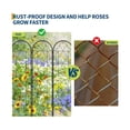 thumbnail image 5 of 2/4 Pack Panels No Dig Dog Fence Outdoor - 74.8 Inch Tall Rustproof Animal Barrier with Gate, Decorative Garden Fence Panels for Yard Border, Patio（74.8 x 21.6 inch）, 5 of 7