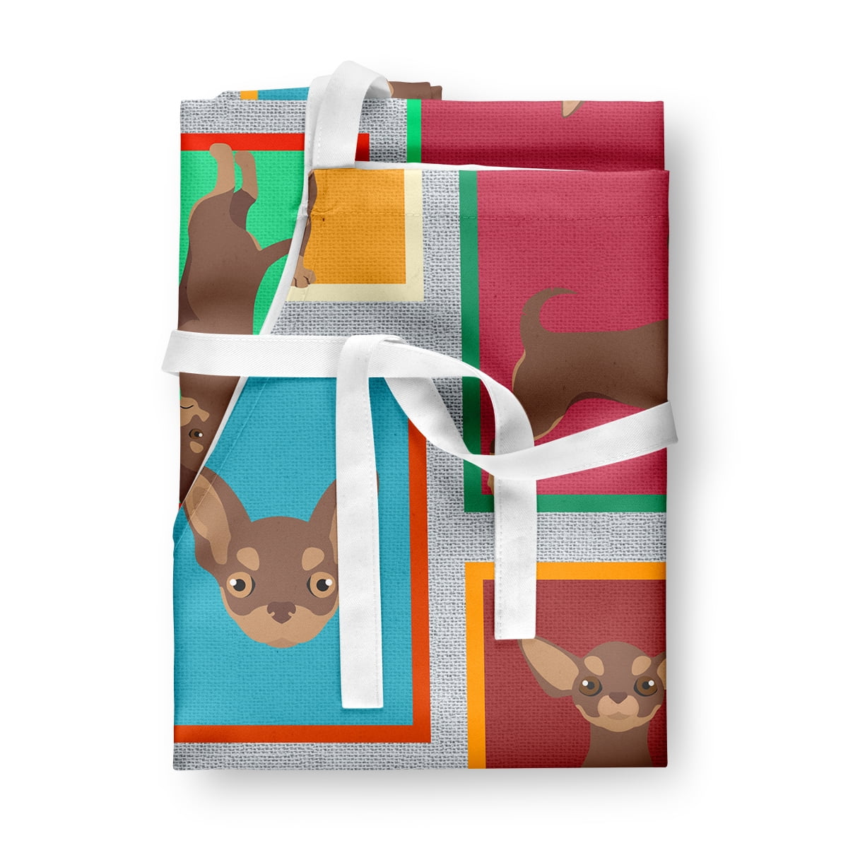Lots of Chocolate Chihuahua Apron 27 in x 30 in