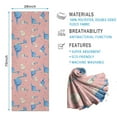 thumbnail image 2 of Pink Cartoon Dinosaurs Eggs Pattern Hot Yoga Mat Towel Non Slip for Hot Yoga - Quick-Drying Yoga Mat Cover with 4 Corner Pockets with Travel Bag - Hot Yoga Towel Non Slip 70"x26", 2 of 6