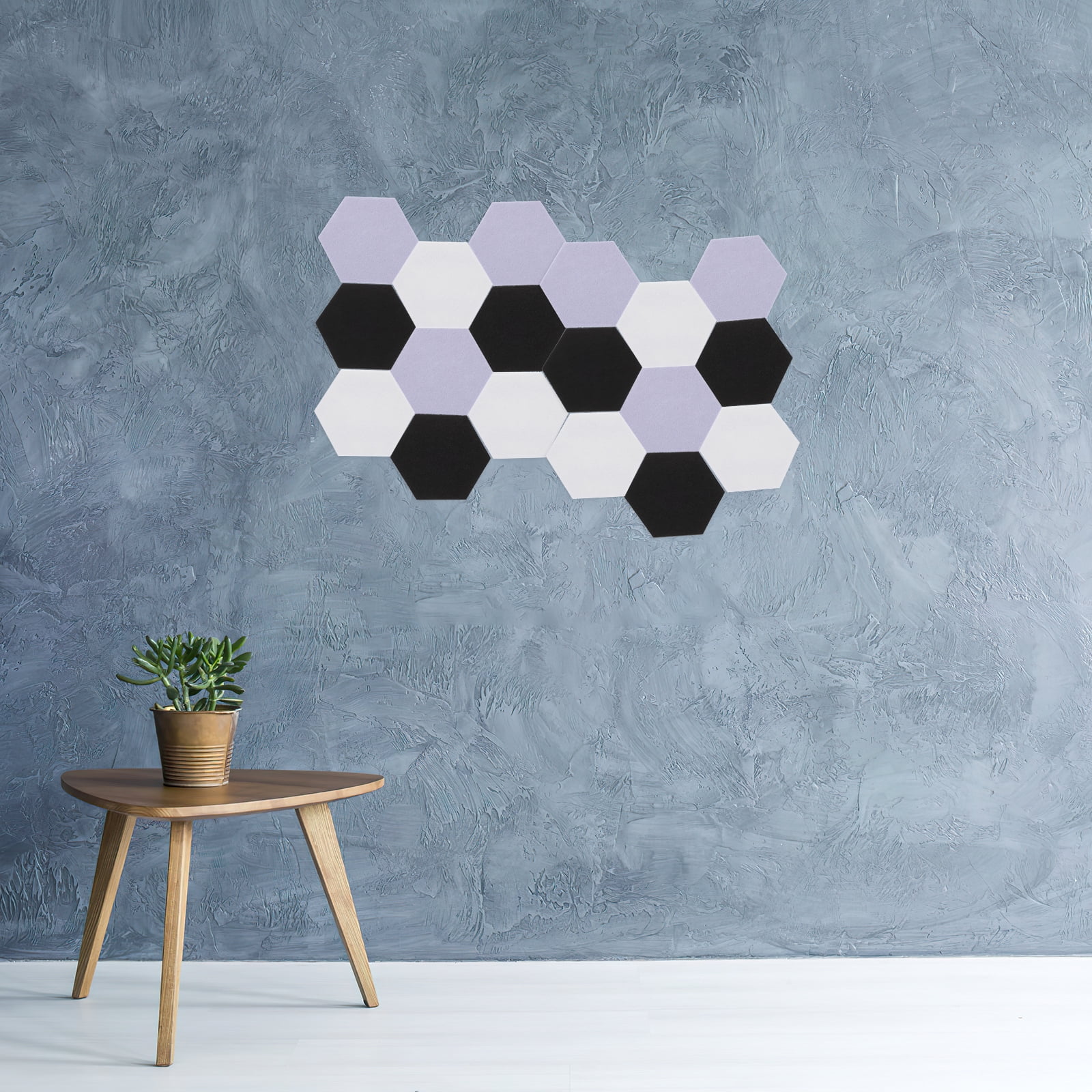 Himition 12pcs Acoustical Wall Panel Sound Insulation Material Hexagon Acoustic Panel