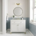 thumbnail image 3 of James Martin Vanities 305-V36-3Ldl Chicago 36" Single Basin Wood Vanity Set - White, 3 of 3