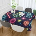 thumbnail image 2 of Yayeee Tablecloths 54" x 54" Rectangle Wrinkle Resistant Party Table Cover, Neon Christmas, 2 of 8