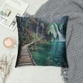 thumbnail image 2 of Leisuo Plitvice Lakes National ' Landscape Photography Throw Cushion Pillow Cover for Living Room, Sofa White, 2 of 5