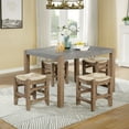 thumbnail image 6 of Alaterre Furniture Newport 30"H Faux Concrete and Wood Loft Dining Table, 6 of 10
