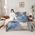 thumbnail image 4 of Homewish Summer Ocean Beach Bedding Comforter Set for Adult, Nature Scenery Twin Comforter Sets, Marine Theme Reversible Bedding Set, Super Cozy Room Decor, 2 Pieces, 4 of 8