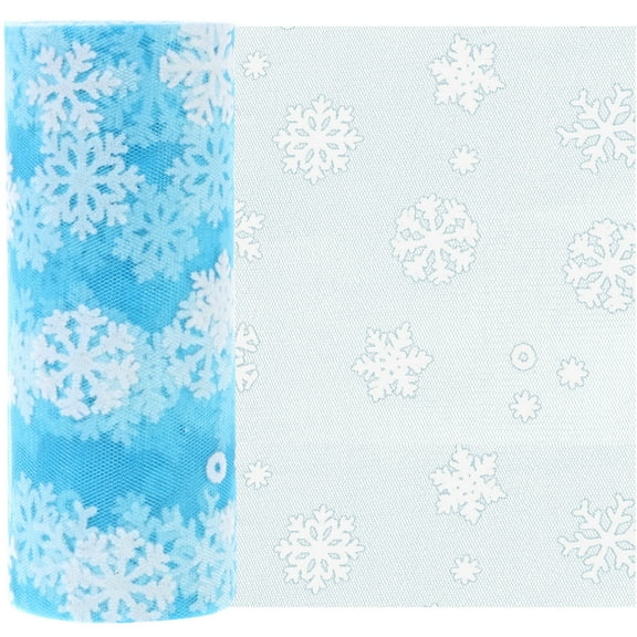 Milisten Christmas Hanging Snowflake Decorations Tulle Roll Polyester Fabric Sky for Holiday Party Decor