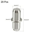 Uxcell Furniture Cupboard Shelf Pins Pegs Supports Holder 5mm Metal 20
