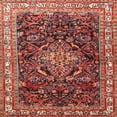 thumbnail image 1 of Ahgly Company Indoor Square Traditional Orange Salmon Pink Persian Area Rugs, 7' Square, 1 of 6