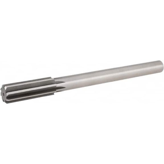 Hertel 7/8" HSS 8 Flute Chucking Reamer Straight Flute, Straight Shank, 2-5/8" Flute Length, 10" OAL