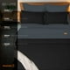 thumbnail image 3 of Dreamlab Edredón King Size Ligero y Juego de Sábanas con Fundas de Almohada Decorativas (7 piezas). Set de Colcha Ligera y Sábanas para Cualquier Temporada. Hipoalergénico. Trébol, Negro / Grafito, 3 of 5