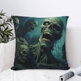thumbnail image 4 of Zombie Skull Art Throw Pillow Cases Decorative Cushion Covers for Living Room Bed Sofa Couch 20x20, 4 of 6