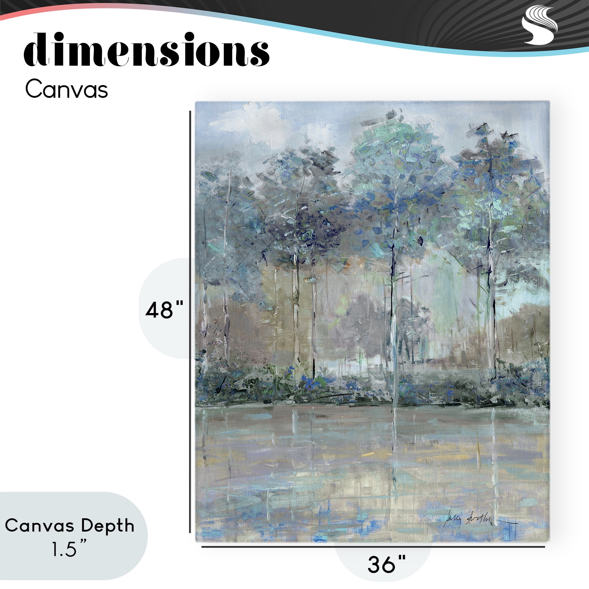 Stupell Industries Subdued Expression of Trees Canvas Wall Art, design by Sally Swatland