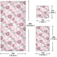 thumbnail image 2 of Coolnut 3 PCS Towel Pink Floral Pattern Cotton Bath Towel Set (1 Bath Towel, 1 Hand Towel, 1 Washcloth) for Bathroom, Super Soft and Quick Dry Towels, 2 of 6