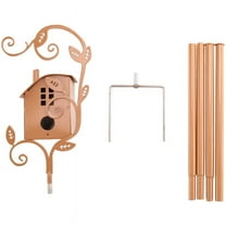 Garden Bird House with Pole Metal Feeders Stakes Houses for Courtyard Backyard Patio Outdoor Style A