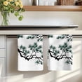 thumbnail image 7 of Teal Pine Tree Kitchen Towels Set of 1, Farmhouse Botanical Country Absorbent Dish Towels for Kitchen, Microfiber Hand Towel, Quick Drying Tea Towel for Cleaning Decorative Dishcloths, 7 of 7