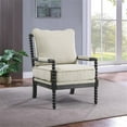 thumbnail image 2 of Eliza Spindle Chair in Linen Beige Fabric, 2 of 9
