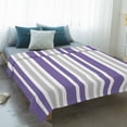 thumbnail image 4 of Purple Grey Stripe Blanket Soft Cozy Warm Twin Blanket for Bed, Plush Fuzzy Flannel Fleece Blankets for Sofa, Farmhouse Minimalist Striped Throw Blankets for Couch, Gifts for Men, 60"x80", 4 of 9