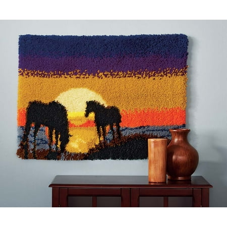 - Mary Maxim Grazing at Sunset Latch Hook Rug