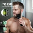 thumbnail image 3 of Nogroa Vacuum Beard Trimmer for Men, Cordless Electric Shaver with 20 Trim Setting, Built-in Vacuum Cleaner for Mustache, Sideburns, Facial Hair, Rechargeable, IPX6 Waterproof, with 2 Comb, 3 of 13