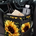 thumbnail image 6 of Sunflower seamless printing Mini Trash Can Car Trash Bin Trash Can for Car - Foldable, with Lid, Leak-Proof, Hanging Storage Bag, 6 of 6