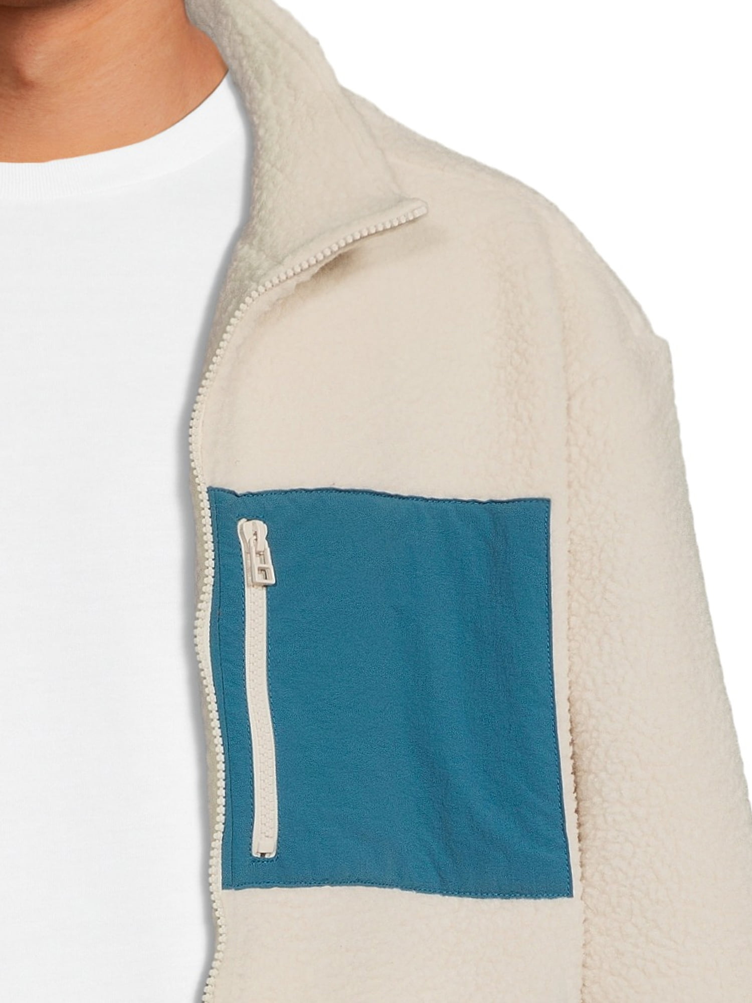 No Boundaries Men's and Men's Faux Zip-up Sherpa Jacket, Sizes XS-3XL - Walmart.com