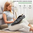 thumbnail image 5 of Coliware Portable Lap Desk, 15.7 Laptop Desk with Dual Cushion Wrist Pad Pad Phone Tablet Holder, Computer Pillow Desk Stand for Home Office, Wood Bed Tray Table - Black, 5 of 8