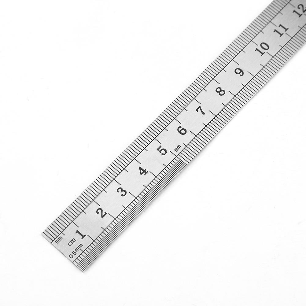 Metal Straight Ruler Double Sided Measurement Tool Sewing Stainless Steel Rulers 