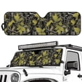 thumbnail image 2 of Yuyamidu Camo Hunting Windshield Shade for 2018-2024 2025 Jeep Wrangler JL / 2020-2024 Jeep Gladiator JT Accessories Green Wood Front Window Sun Shade Sun Visor Foldable Blocks UV Rays, 2 of 7