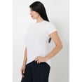 thumbnail image 3 of June & Vie Women's Plus Size Ribbed Crewneck Top, 3 of 4