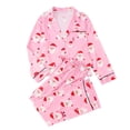 thumbnail image 3 of Wxolcjlv Christmas Print Pajama Set for Women Collared Long Sleeve Top Straight Pant Sleepwear Nightwear, 3 of 9